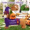 Costway 5 FT Long Halloween Inflatable Dachshund Dog with Pumpkin Self Inflating Yard
